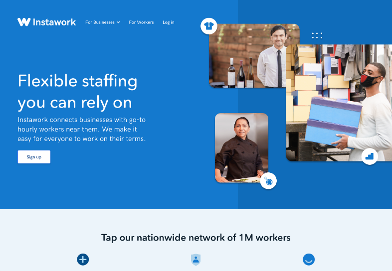 Instawork website