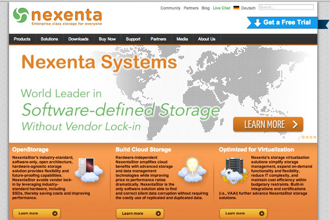 Nexenta website